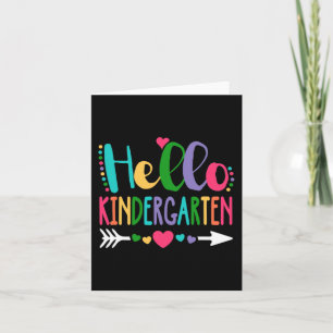 Carte Bonjour jardin d'enfants Leopard Tie Dye Crayon Te