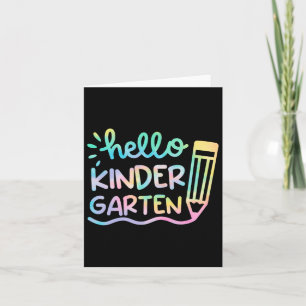 Carte Bonjour jardin d'enfants Tie Dye Enseignants de te