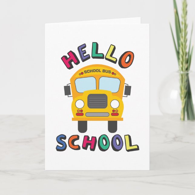 Carte Bonjour l'école (Devant)