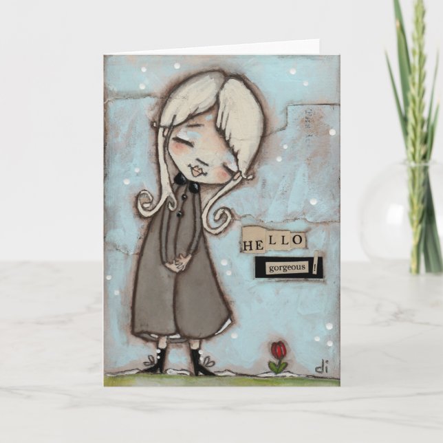 Carte Bonjour, Magnifique ! - Vierge à l'intérieur (Devant)