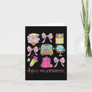 Carte Bonjour Maternelle Coquette Bow Retour À L'École F