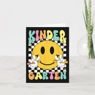 Carte Bonjour maternelle Smile Face Retour À L'École Kin