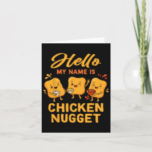 Carte Bonjour Mon Nom Est Costume Enfant De Poulet Nugge
