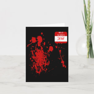 Carte Bonjour Mon Nom Est Jason Funny Costume Halloween