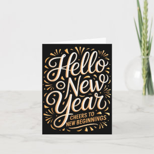 Carte Bonjour Nouvelle Année Félicitations Pour La Céléb