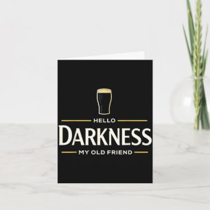 Carte Bonjour obscurité vieil ami bière irlandaise St. P