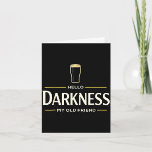 Carte Bonjour obscurité vieil ami bière irlandaise st pa