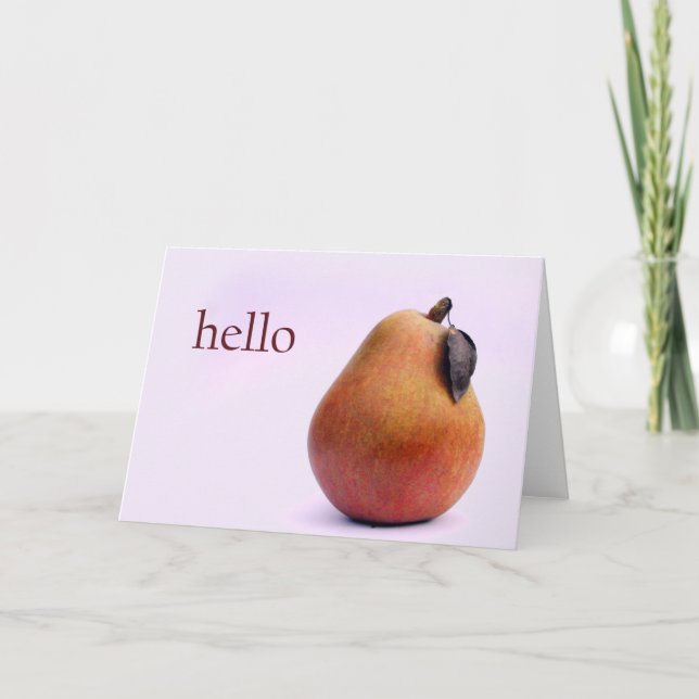 Carte Bonjour, Pear (Devant)