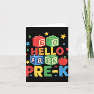 Carte Bonjour Pré-k _ Joyeux Premier Jour De Retour À L'