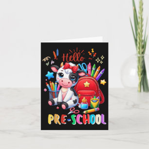 Carte Bonjour Préscolaire Jolie Vache 100e Jour De La St