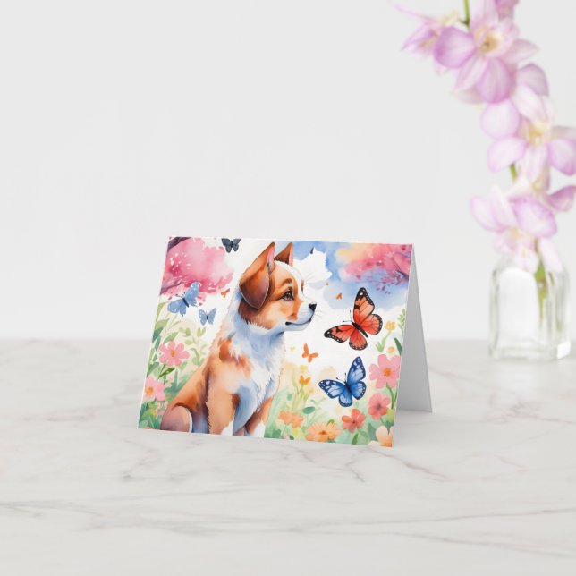Carte Bonjour printemps (Orchidée)