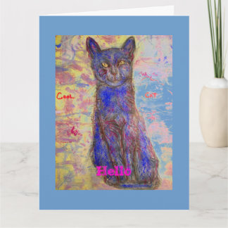 Carte bonjour que vous êtes un chat cool