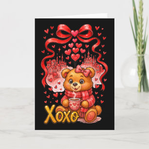 Carte Bonjour Saint-Valentin Cowgirl occidentale Cœurs B