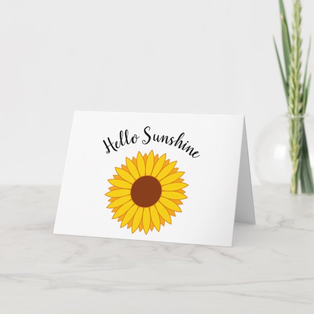 Carte Bonjour Sunshine - Sunflower card (Devant)