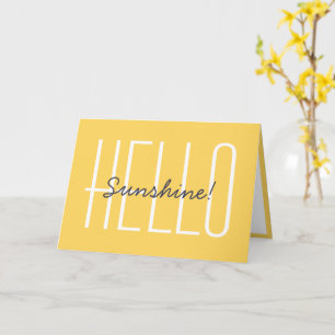 Carte Bonjour Sunshine Yellow Typographie Note