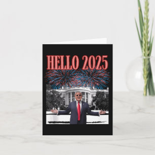 Carte Bonjour Trump patriotique 2025 Nouvel An Républica