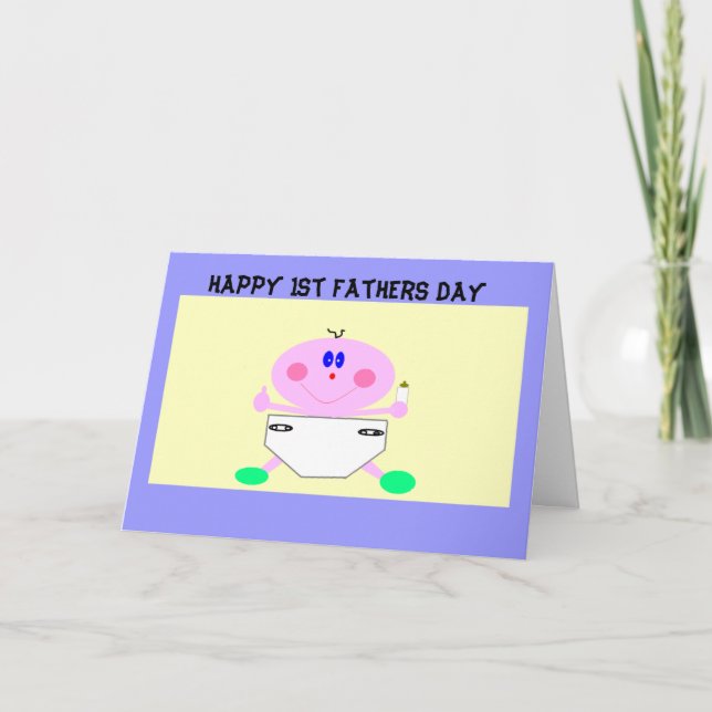 Carte , Bonne 1ère Fête des pères (Devant)