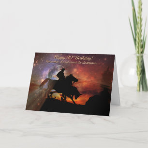 Carte Bonne 30e anniversaire Cowboy et Horse Card