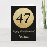 Bonne 47e anniversaire Black and Gold Parties scin