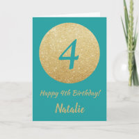 Bonne 4e anniversaire Turquoise et Parties scintil