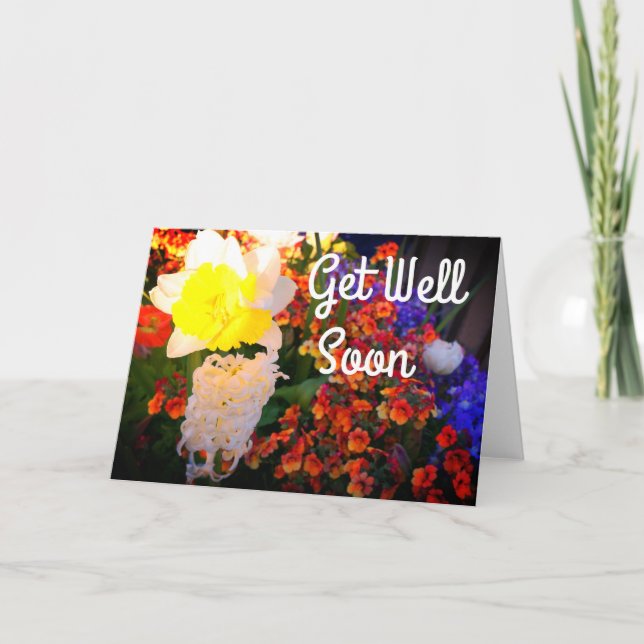 Carte Bonne amélioration Bientôt Fleurs Printemps N° 2 C (Devant)
