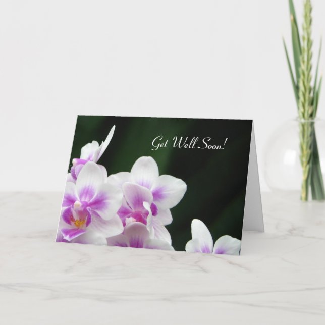 Carte Bonne amélioration bientôt Floral Grey Card (Devant)