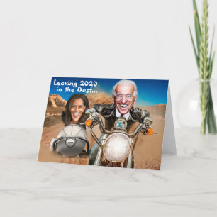 Carte Bonne année 2021, Biden & Harris Bikers