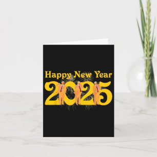 Carte Bonne année 2025 Drôle de danse de Trump Feux d'ar