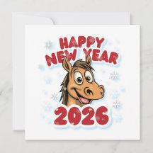 Bonne Année 2026 : Année du Cheval Mascotte
