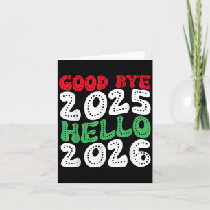 Carte Bonne année 2026 Au revoir 2025 Bonjour 2026 _2 