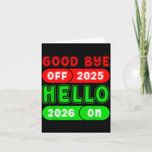 Carte Bonne année 2026 Au revoir 2025 Bonjour 2026 Match