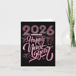 Carte Bonne année 2026 Chargement de feux d'artifice