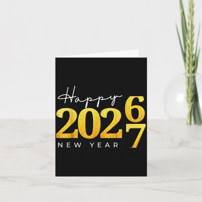 Carte Bonne Année 2026 Drôle 67 Compte à rebours Nouvel  (Devant)