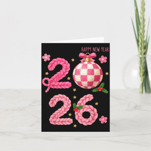 Carte Bonne Année 2026 Famille Crochet Assorti Hommes Fe
