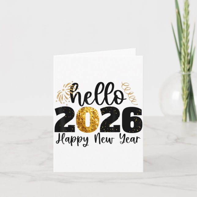 Carte Bonne année 2026 Nouvel An Fête des amis Famille  (Devant)