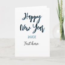 Bonne année bleu noir gras simple année stylée