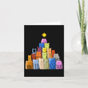 Carte Bonne Année, Chats de Noël Drôles Mignons Décorati