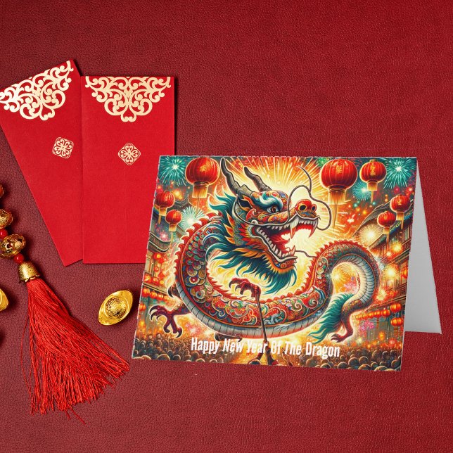 Carte Bonne Année Chinoise Du Dragon (Créateur téléchargé)