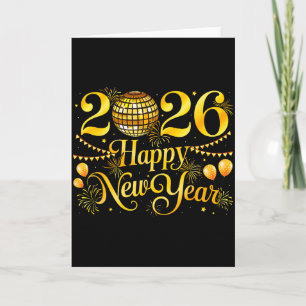Carte Bonne année Correspondance du Nouvel An Soirée dis