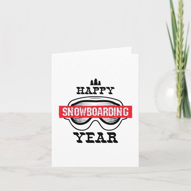 Carte Bonne Année de Snowboarding (Créateur téléchargé)