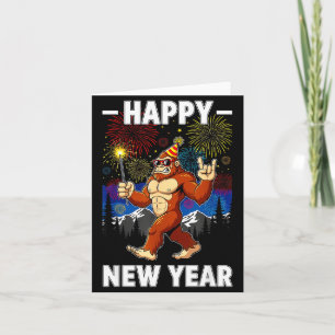 Carte Bonne année drôle 2026 Amoureux de Bigfoot Nouvel