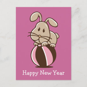 Carte Bonne Année Lapin