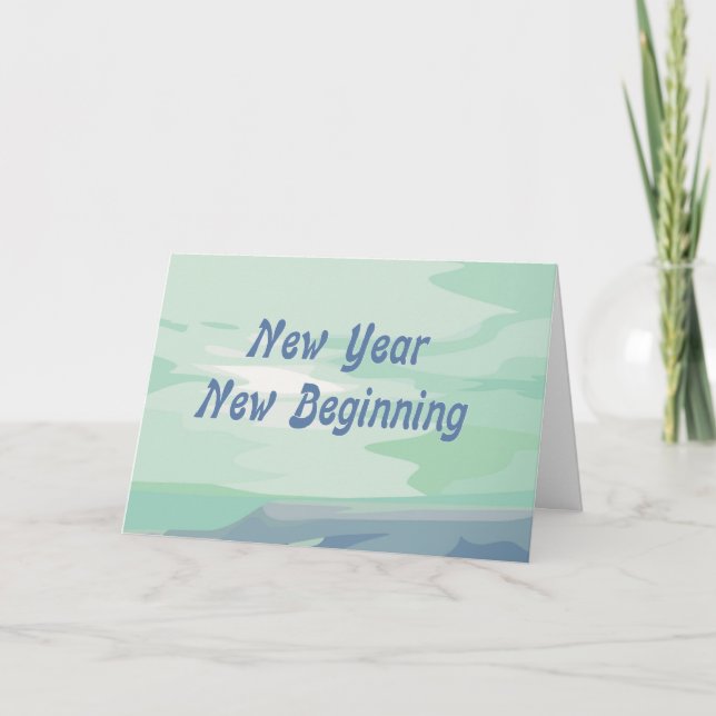 Carte Bonne Année Nouveau Début (Devant)