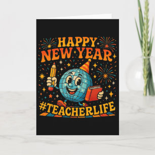 Carte Bonne année Teacherlife Cadeau Rétro Mignon Enseig
