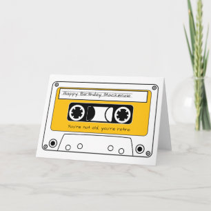 Carte Bonne Anniversaire Retro Bande de cassette personn