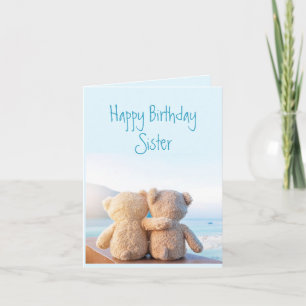 Carte Bonne Anniversaire Soeur mignonne Soeur Nounours