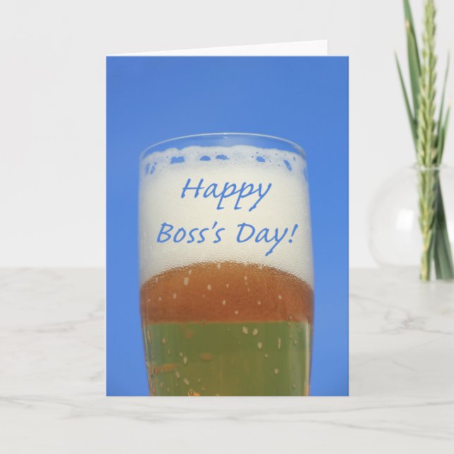 Carte Bonne bière Boss's Day (Devant)