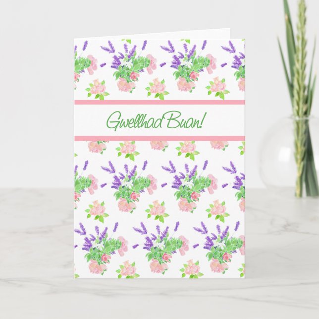 Carte Bonne carte, salutation galloise, parfums de l'été (Devant)