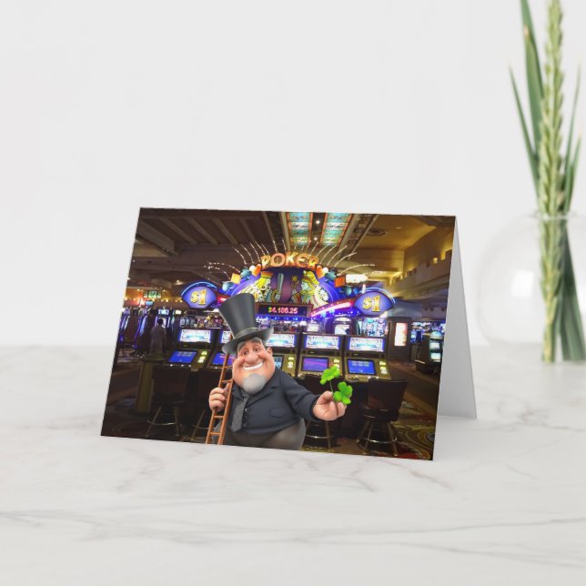 Carte Bonne Chance à Vegas. (Devant)
