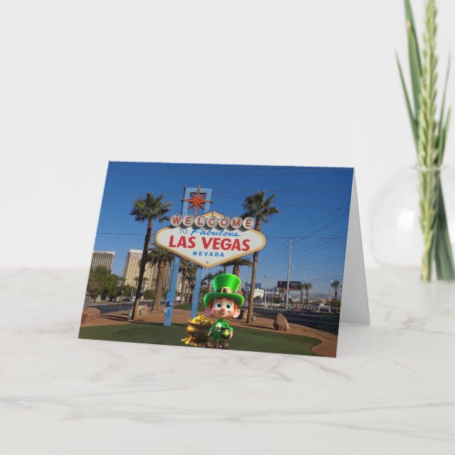 Carte Bonne Chance à Vegas. (Devant)